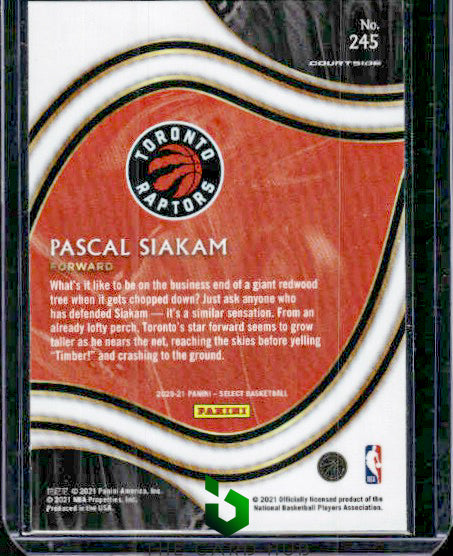 2020-21 Panini Select #245 Pascal Siakam