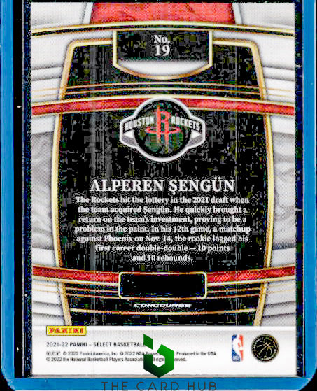 2021-22 Panini Select #19 Alperen Sengun RC