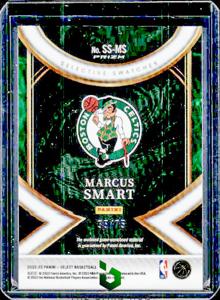 2022-23 Panini Select #SS-MS Marcus Smart Selective Swatches Blue Prizms #/75