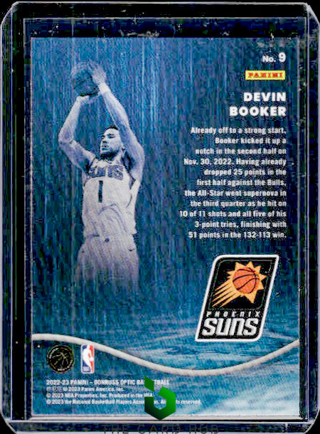 2022-23 Donruss Optic #9 Devin Booker Raining 3s