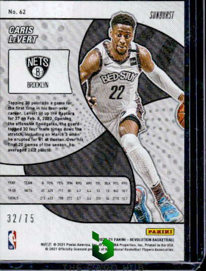 2020-21 Panini Revolution #62 Caris LeVert Sunburst #/75