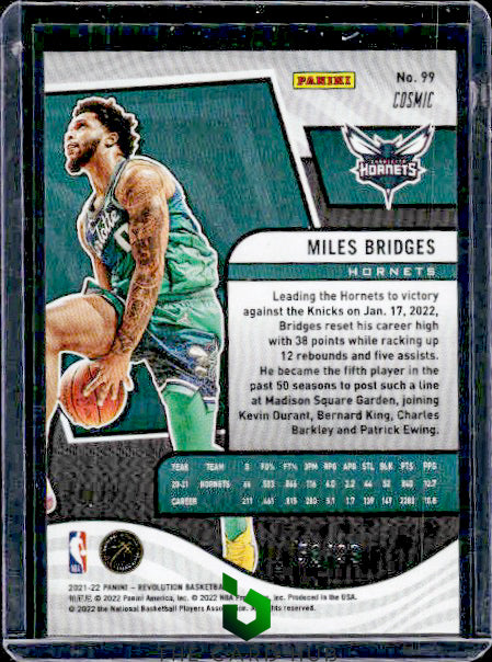 2021-22 Panini Revolution #99 Miles Bridges Cosmic #/99