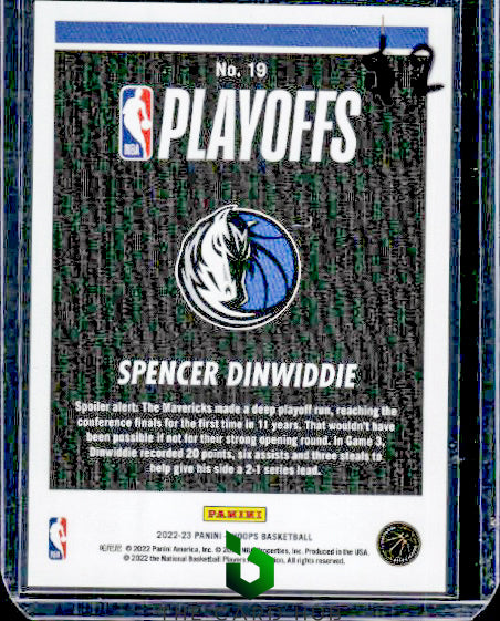 2022-23 Hoops #19 Spencer Dinwiddie Road to the Finals / NBA Championship #/2022