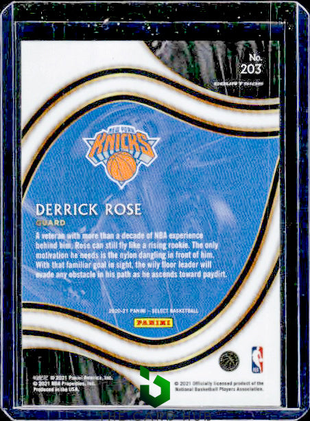 2020-21 Panini Select #203 Derrick Rose