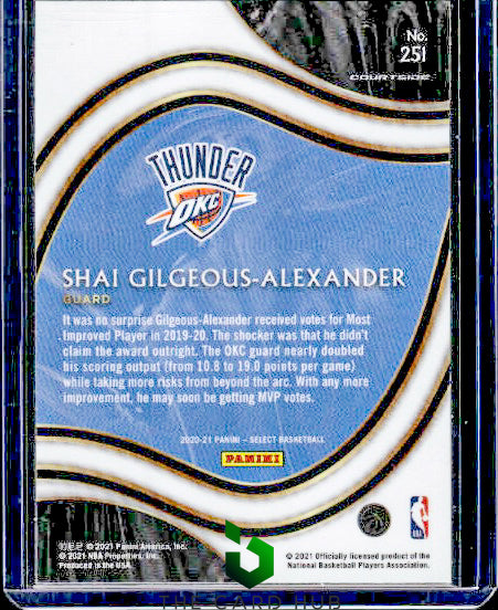 2020-21 Panini Select #251 Shai Gilgeous-Alexander