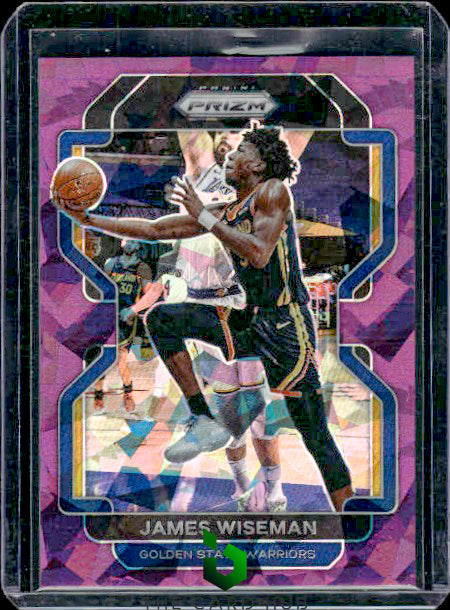 2021-22 Panini Prizm #61 James Wiseman Purple Ice