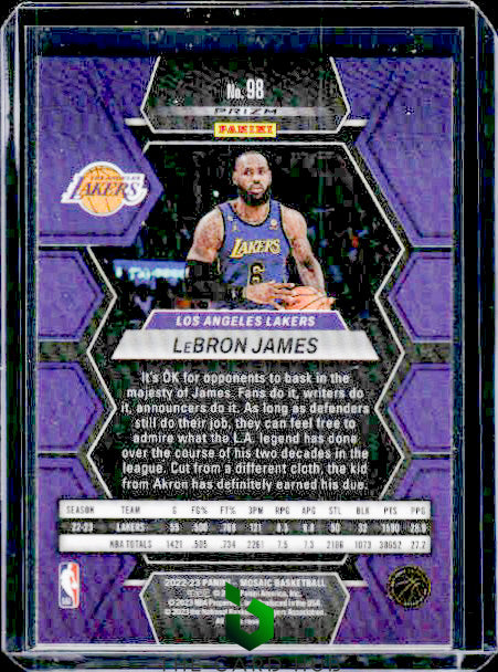 2022-23 Panini Mosaic #98 LeBron James Fast Break Silver