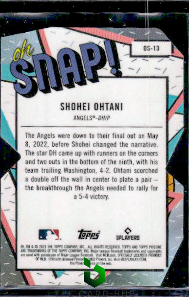 2023 Topps Pristine #OS-13 Shohei Ohtani Oh, Snap!