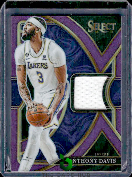 2022-23 Panini Select #SS-AD Anthony Davis Selective Swatches Purple Prizms #/99