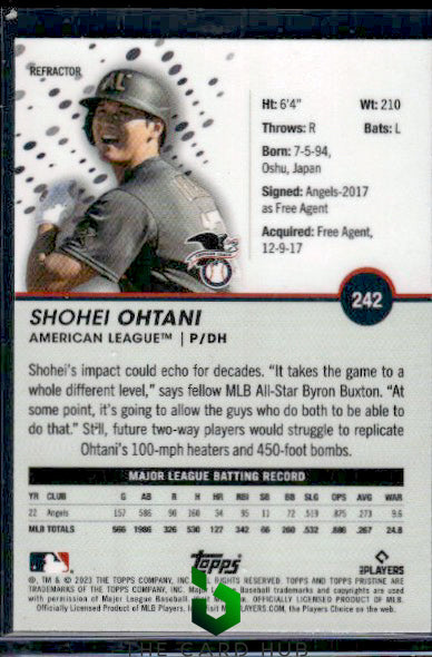 2023 Topps Pristine #242 Shohei Ohtani Refractor