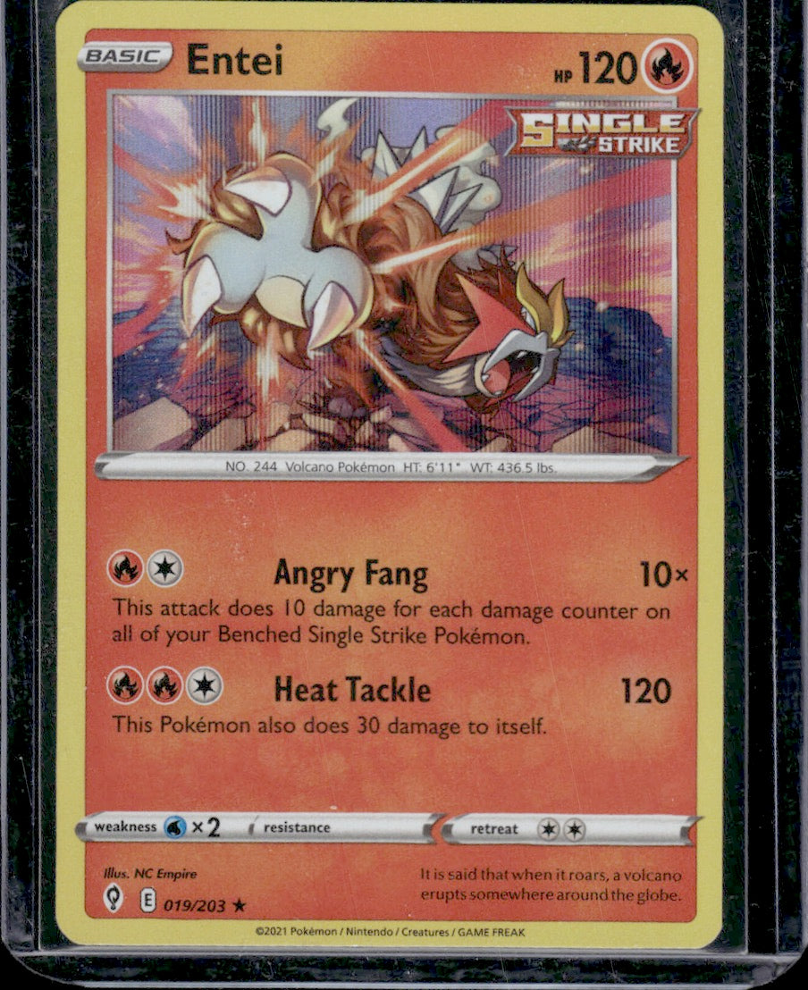 Entei SWSH07: Evolving Skies #019/203 Holo Rare