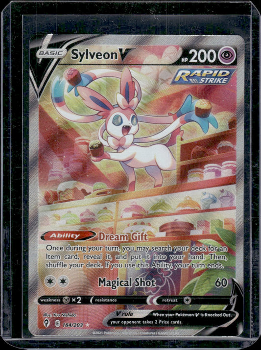 Sylveon V (Alternate Full Art) SWSH07: Evolving Skies #184/203 Ultra Rare