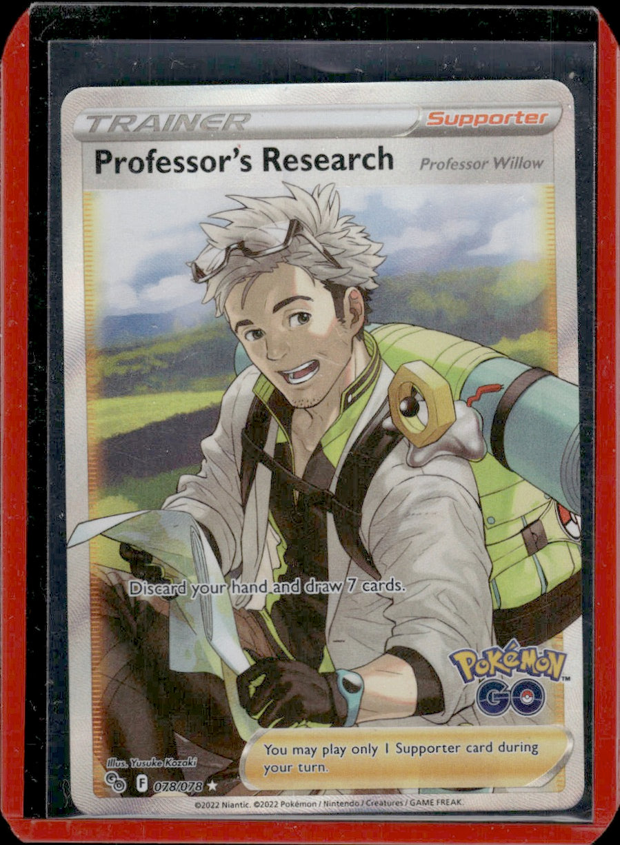 Professor's Research (Full Art) Pokemon GO #078/078 Ultra Rare