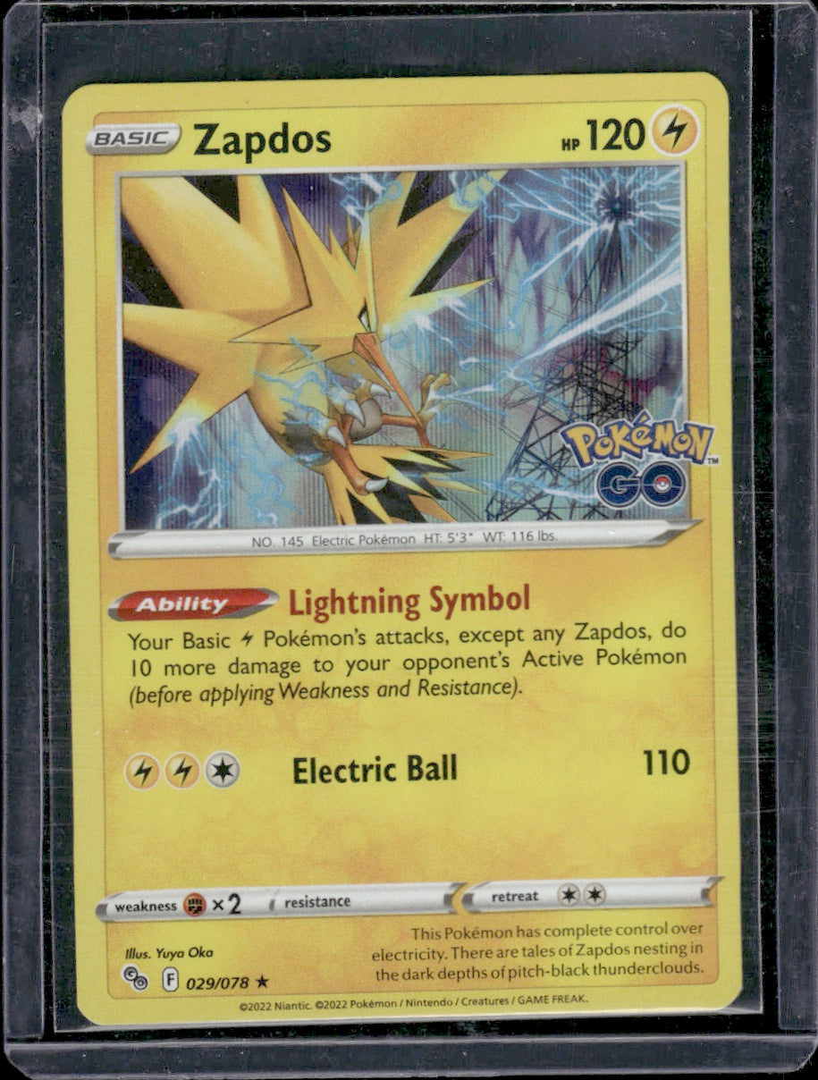 Zapdos Pokemon GO #029/078 Holo Rare