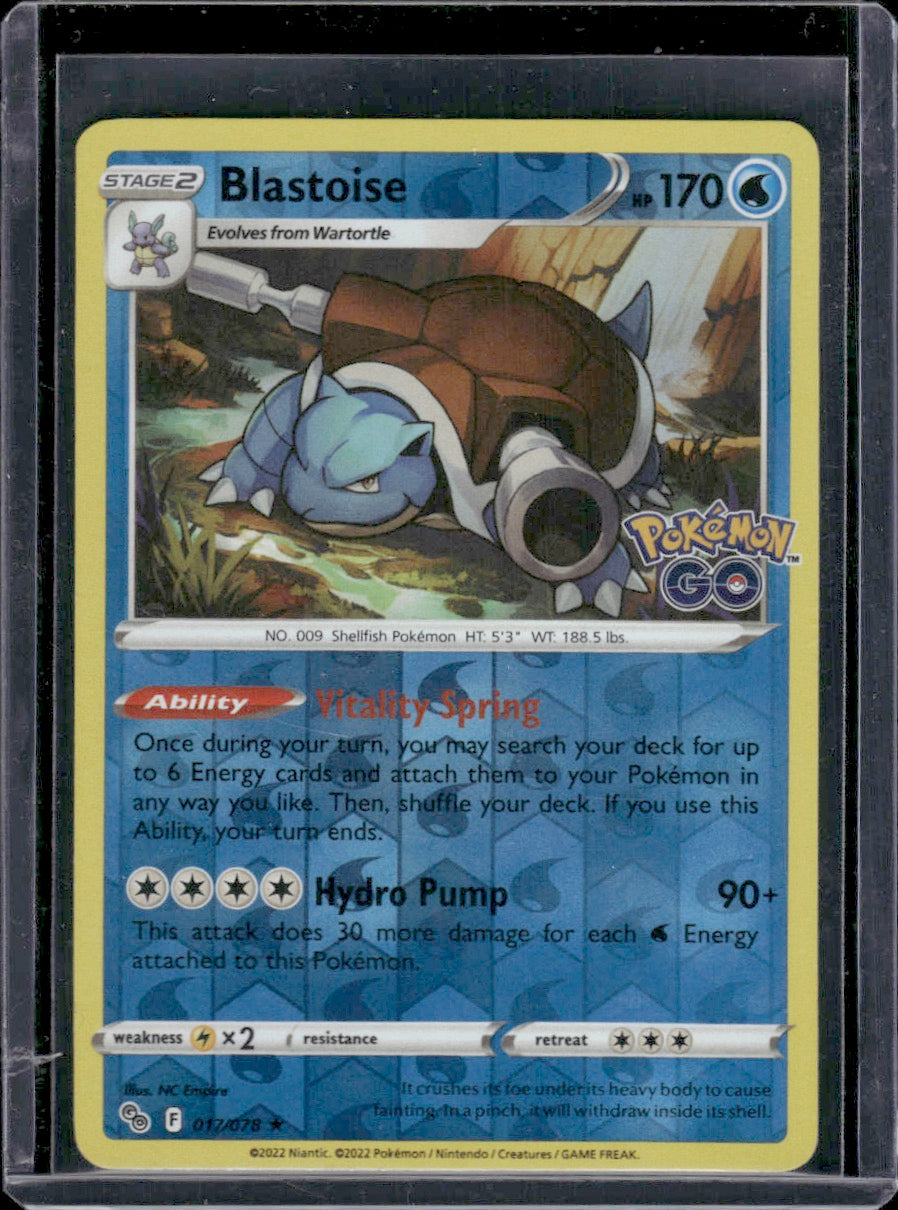 Blastoise Pokemon GO #017/078 Reverse Holo