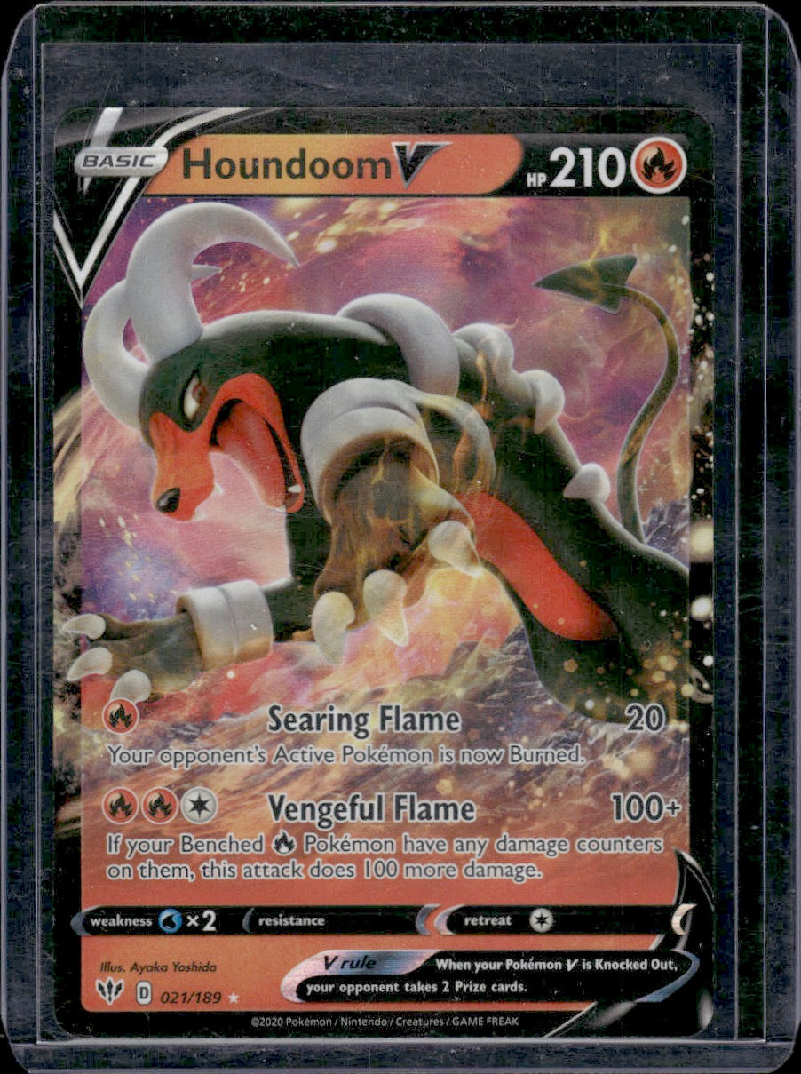 Houndoom V SWSH03: Darkness Ablaze #021/189 Ultra Rare