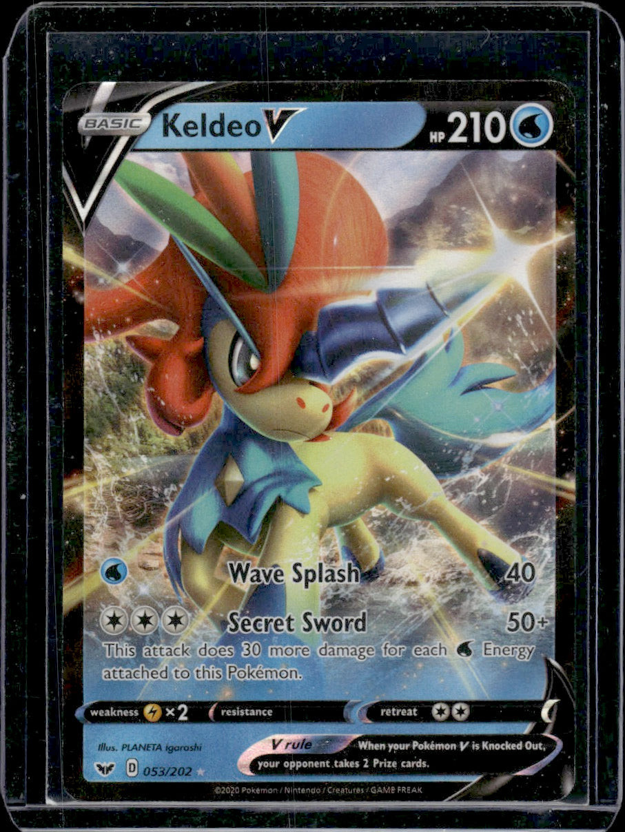 Keldeo V SWSH01: Sword & Shield Base Set #053/202 Ultra Rare