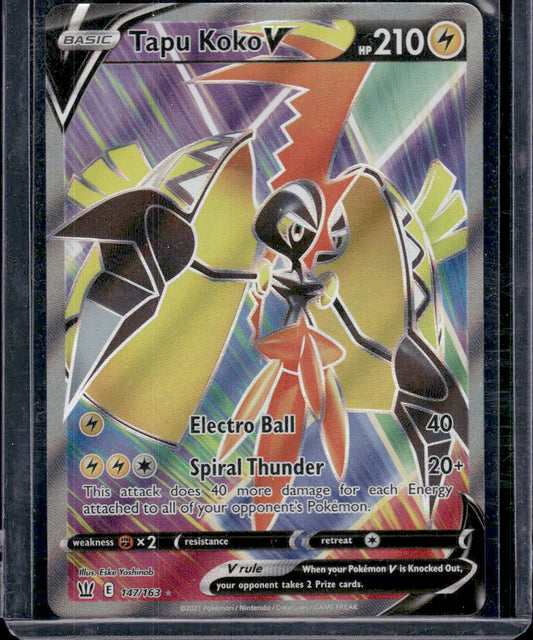 Tapu Koko V (Full Art) SWSH05: Battle Styles #147/163 Ultra Rare