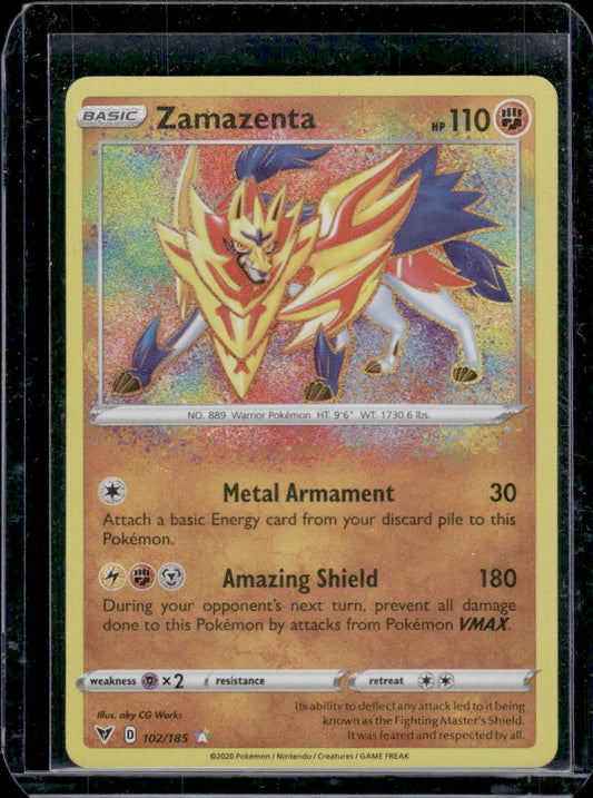 Zamazenta SWSH04: Vivid Voltage #102/185 Amazing Rare