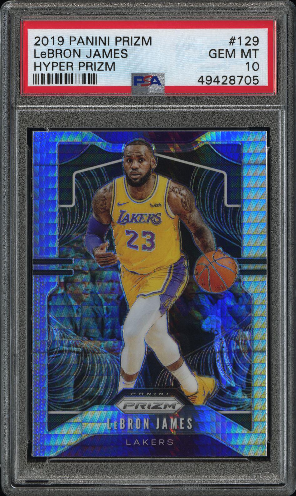 2019 Panini Prizm #129 Lebron James Hyper Prizm PSA 10