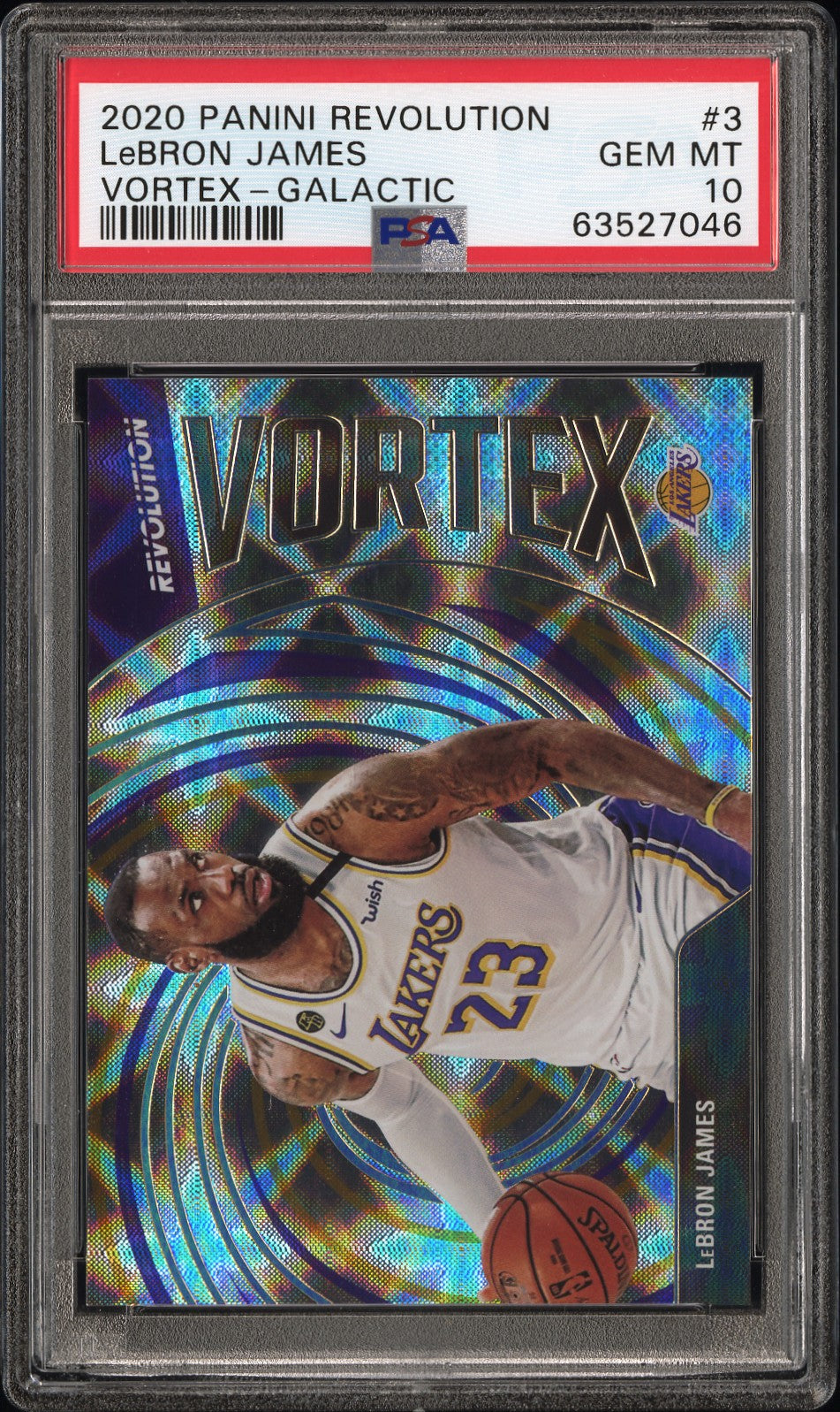 2020 Panini Revolution Vortex #3 Lebron James Galactic PSA 10