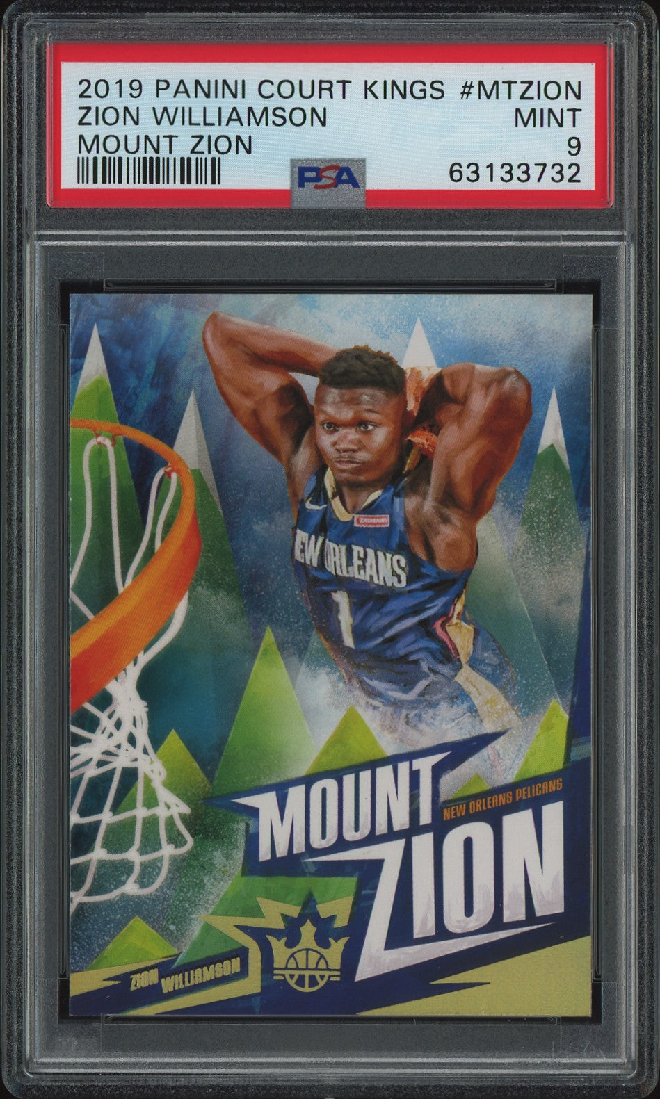 2019 Panini Court Kings Mount Zion #MTZION Zion Williamson Mount Zion PSA 9