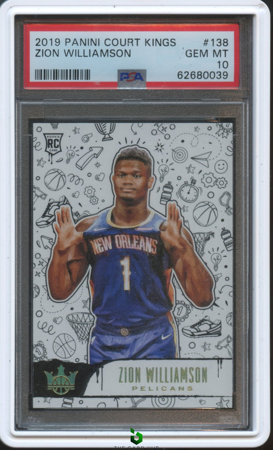 2019-20 Panini Court Kings #138 Zion Williamson Level 3 PSA 10 RC