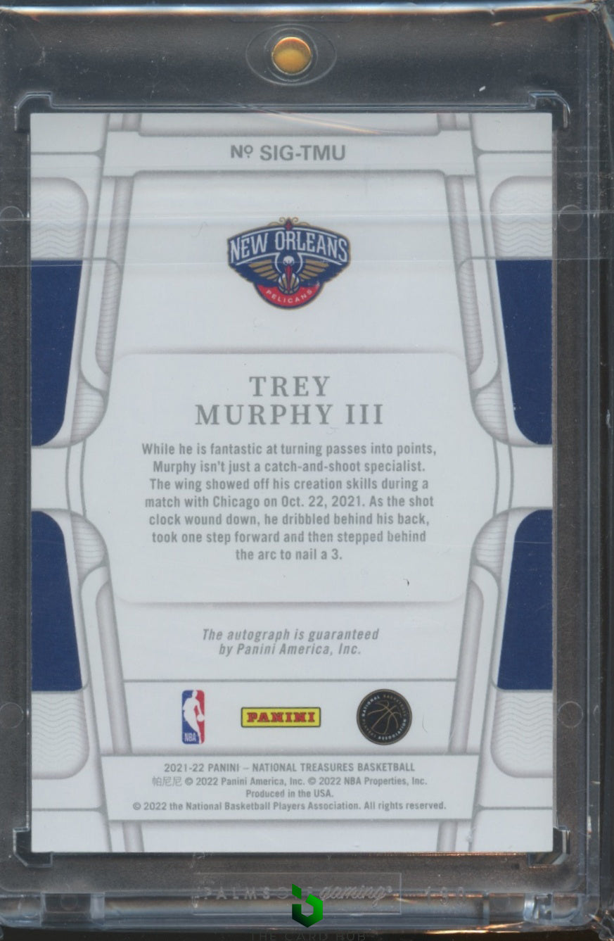 2021-22 Panini National Treasures #SIG-TMU Trey Murphy III Sig Bronze #/25 RC