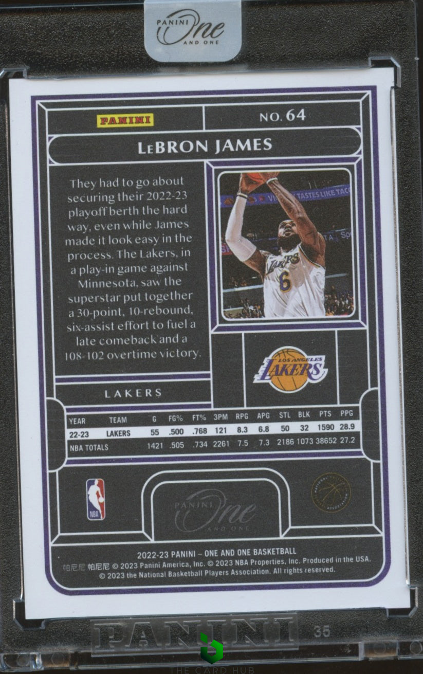 2022-23 Panini One and One: Blue #64 LeBron James #/40