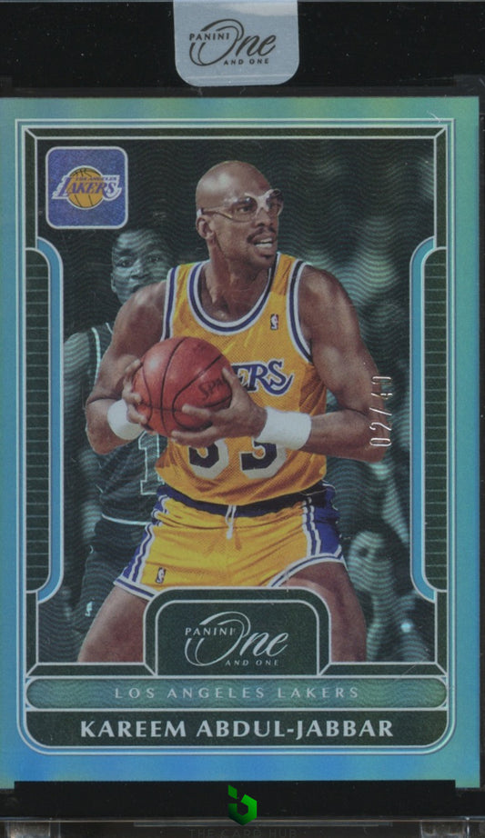 2022-23 Panini One and One: Blue #164 Kareem Abdul-Jabbar #/40