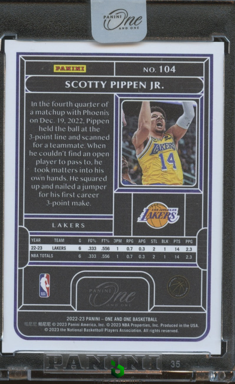 2022-23 Panini One and One: Blue #104 Scotty Pippen Jr. RC