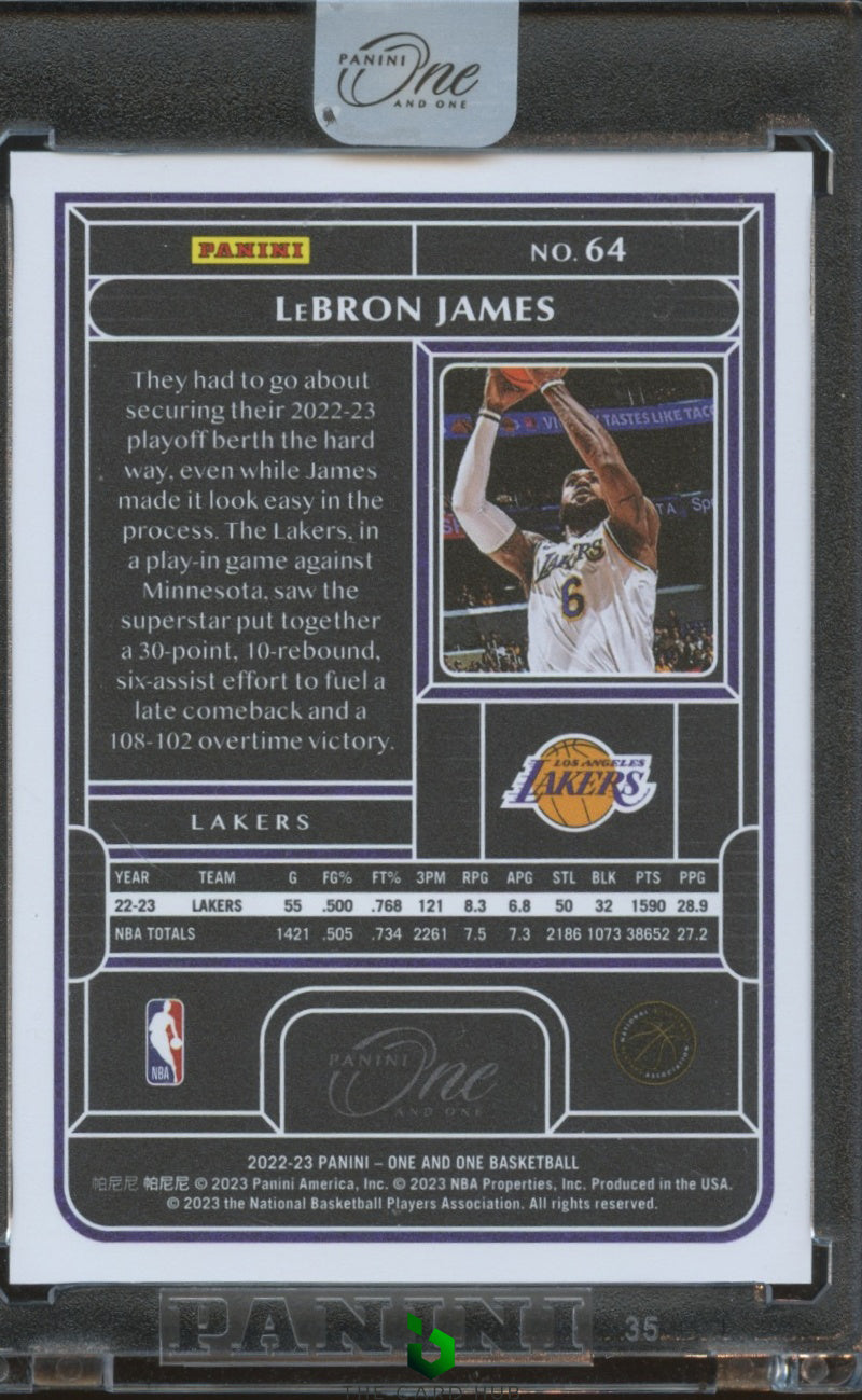 2022-23 Panini One and One #64 LeBron James